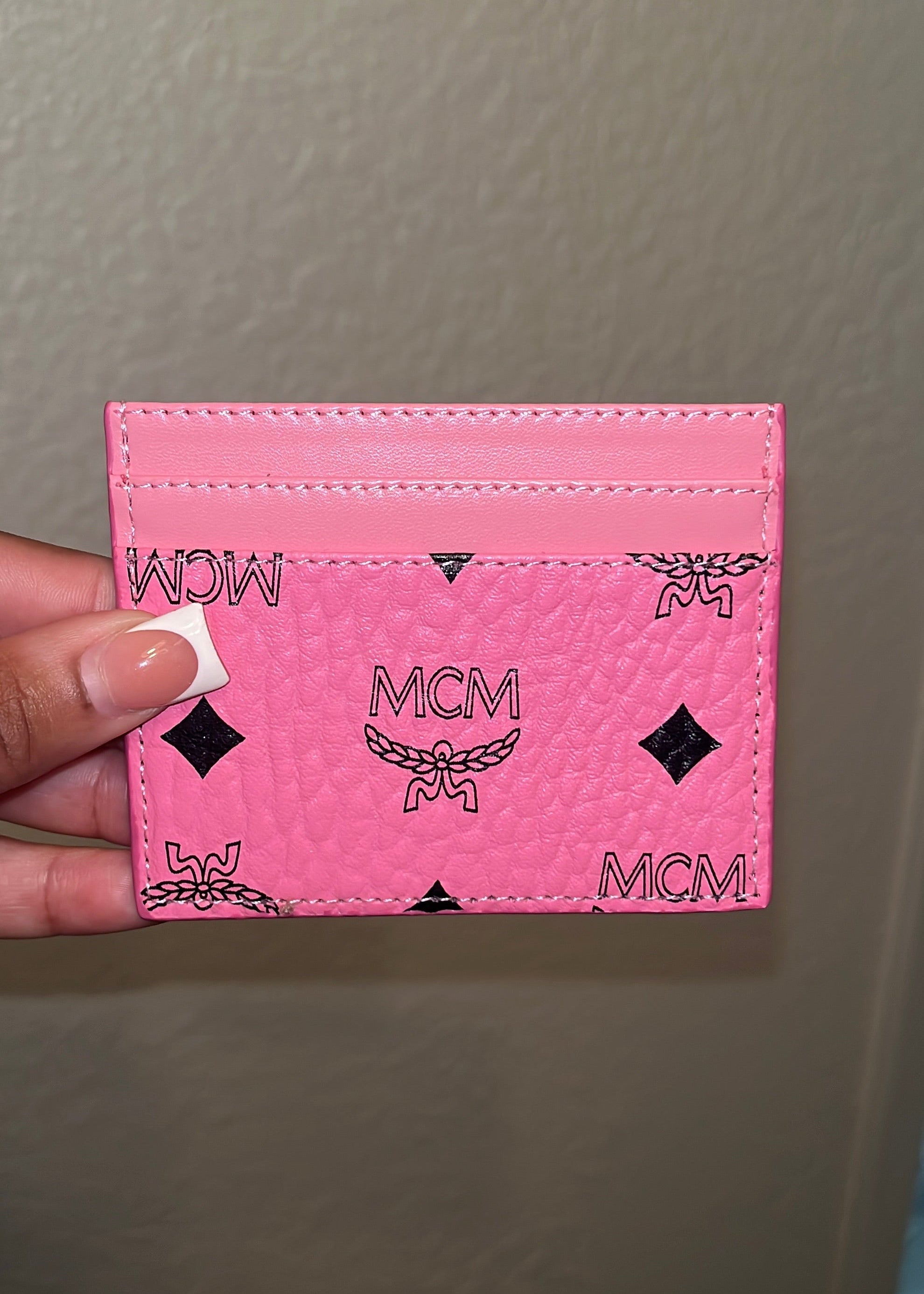 Pink MCM cardholder